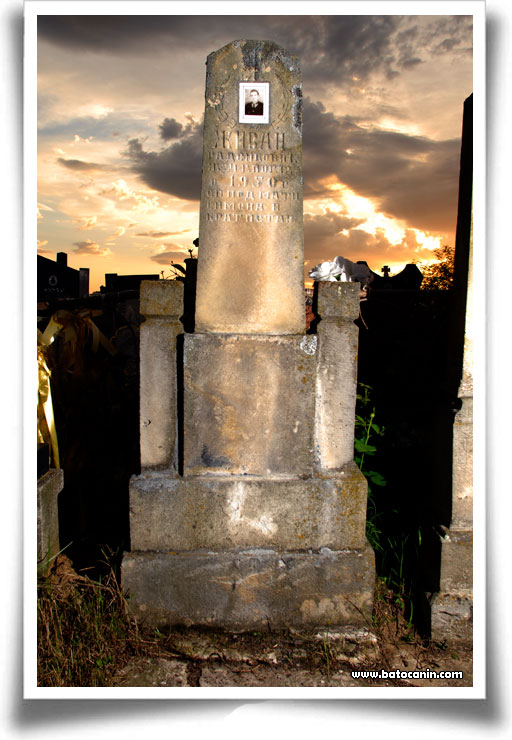 Nadgrobni spomenik na seoskom groblju u Počekovini