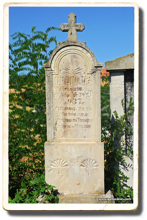 0234 Nadgrobni spomenik Marković Blagoja na seoskom groblju u Lopašu