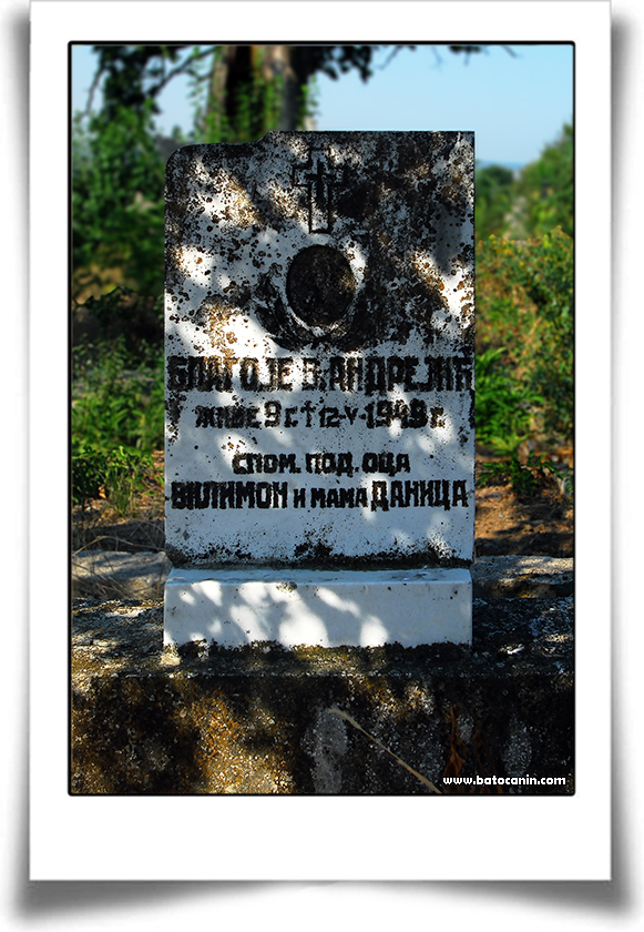 Nadgrobni spomenik na seoskom groblju u Donjoj Počekovini